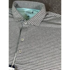 Johnnie-O | Palms Performance Polo | Medium Black And White Striped New With Tag